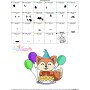 Birthday Baby Animal- Fox Embroidery Design Pattern