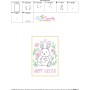 Easter Cardstock Embroidery Design - Happy Easter Bunny Egg