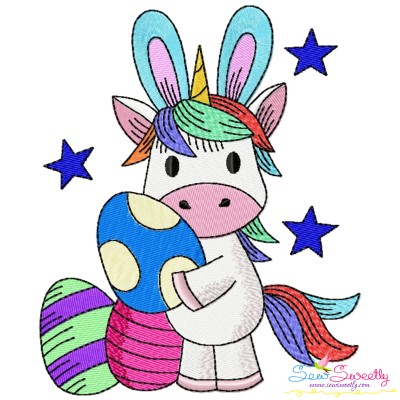 Easter Baby Unicorn - 7 Embroidery Design Pattern