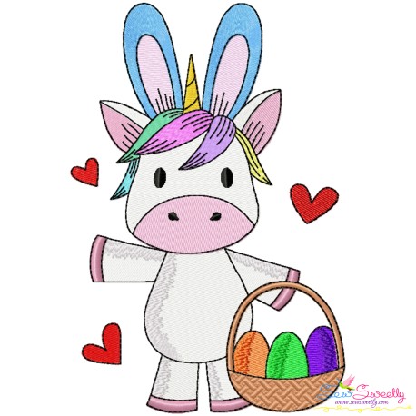 Easter Baby Unicorn - 3 Embroidery Design Pattern