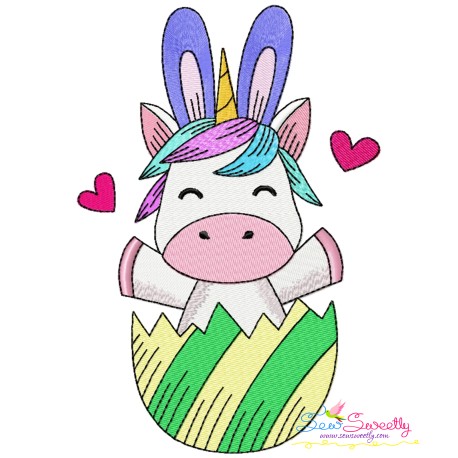 Easter Baby Unicorn - 2 Embroidery Design Pattern