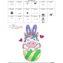 Easter Baby Unicorn - 2 Embroidery Design Pattern