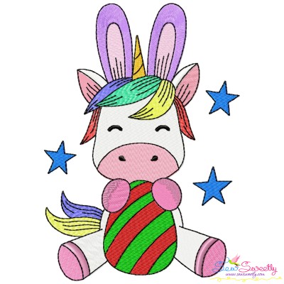 Easter Baby Unicorn - 1 Embroidery Design Pattern