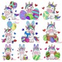 Easter Baby Unicorns Embroidery Design Bundle
