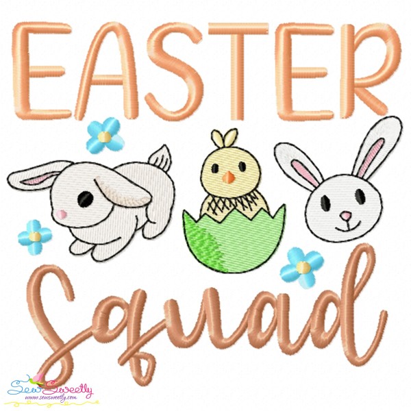 Easter Squad Embroidery Design Pattern