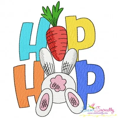 Hip Hop Easter Bunny Embroidery Design Pattern