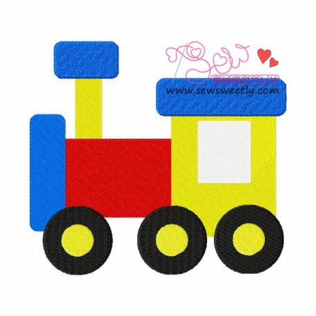 Toy Train-2 Embroidery Design Pattern-1