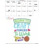 Born To Craft Forced To Work Embroidery Design Pattern