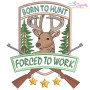 Forced To Work Lettering Embroidery Design Bundle