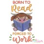 Forced To Work Lettering Embroidery Design Bundle