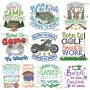 Forced To Work Lettering Embroidery Design Bundle
