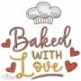 Baked With Love Kitchen Embroidery Design Pattern