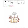 Baked With Love Kitchen Embroidery Design Pattern