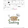 Love Cooking Kitchen Embroidery Design Pattern