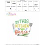 In This Kitchen We Dance Embroidery Design Pattern