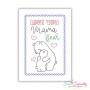 Mother's Day Cardstock Embroidery Design - Love You Mama Bear