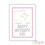 Happy Mother's Day Duck Cardstock Embroidery Design