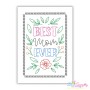 Mother's Day Greeting Cards Cardstock Embroidery Design Bundle