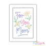 Mother's Day Greeting Cards Cardstock Embroidery Design Bundle