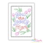 Mother's Day Greeting Cards Cardstock Embroidery Design Bundle