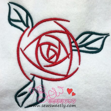 Red Rose Embroidery Design- 1