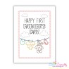 Happy First Father's Day Cardstock Embroidery Design