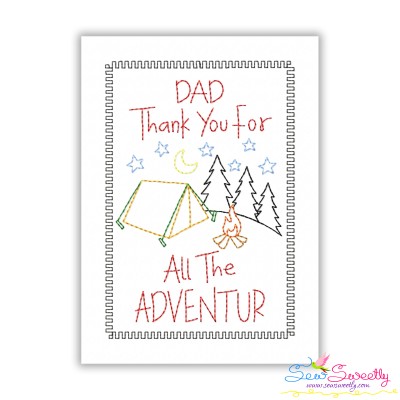 Father's Day Cardstock Embroidery Design - Thank You For All The Adventure