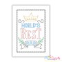 Father's Day Greeting Cards Cardstock Embroidery Design Bundle