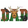 Father's Day Embroidery Design - Dad Hunting Lettering