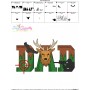 Father's Day Embroidery Design - Dad Hunting Lettering