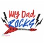 Father's Day Embroidery Design - My Dad Rocks