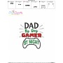 Father's Day Embroidery Design - Dad By Day Gamer By Night