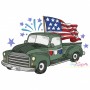 4th of July Vintage Truck Embroidery Design