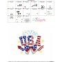 4th of July USA Ribbon Embroidery Design