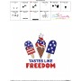 Tastes Like Freedom Ice Cream 4th of July Embroidery Design