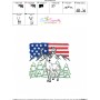 Deer With American Flag-8 Embroidery Design