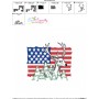Deer With American Flag-5 Embroidery Design