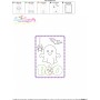 Cute Ghost Boo Halloween Greeting Card Embroidery Design