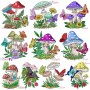Mushroom And Butterfly Embroidery Design Bundle