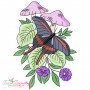 Mushroom And Butterfly-5 Embroidery Design
