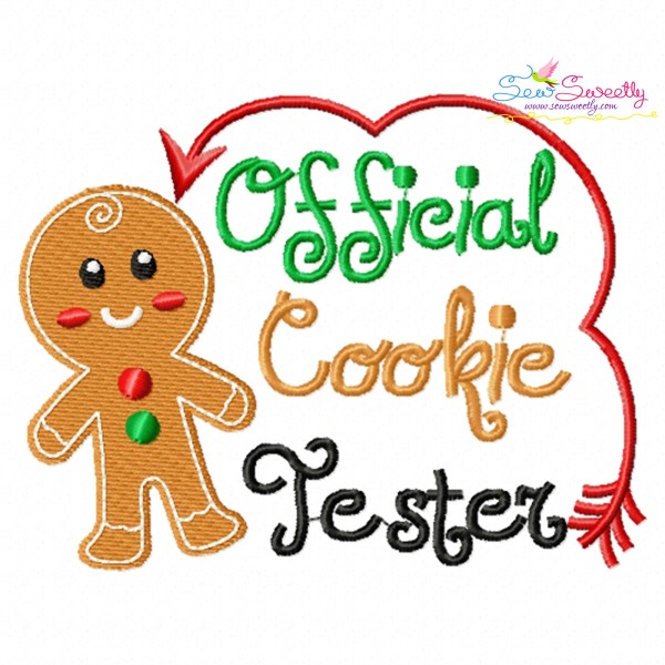 Official Cookie Tester Embroidery Design Pattern-1