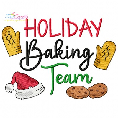 Holiday Baking Team Embroidery Design