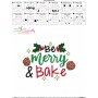 Be Merry And Bake Christmas Embroidery Design