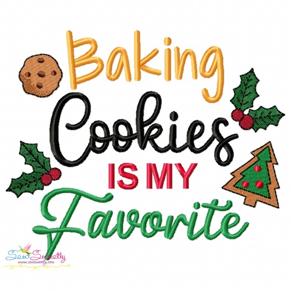 Baking Cookies is My Favorite Embroidery Design