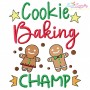 Cookie Baking Champ Christmas Embroidery Design