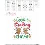 Cookie Baking Champ Christmas Embroidery Design