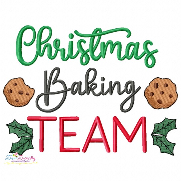 Christmas Baking Team Embroidery Design