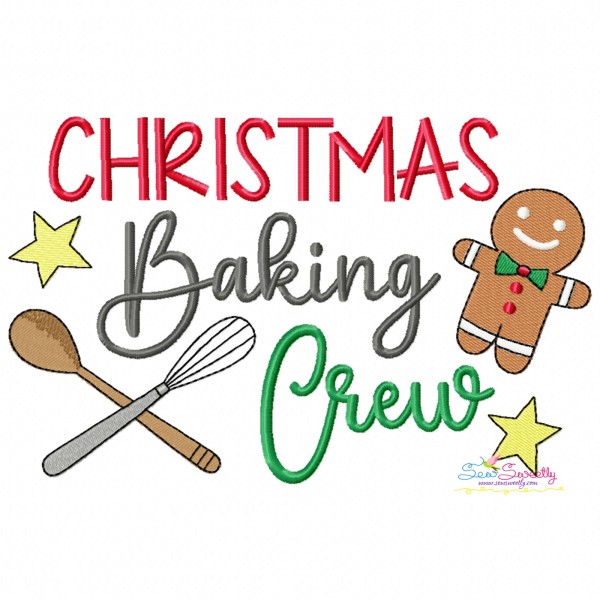 Christmas Baking Crew Embroidery Design