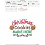 Christmas Cookies Made Here Embroidery Design