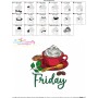 Days of the Week - Friday Coffee Embroidery Design Pattern